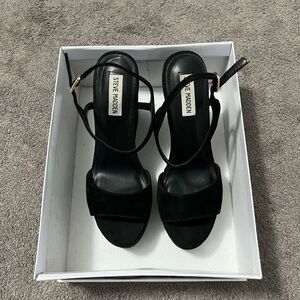Steve Madden Black Strappy Heels